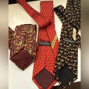 Three Salvatore Ferragamo Ties Men’s